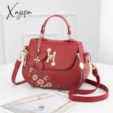 Xajzpa - Pu Leather Crossbody Shoulder Bags Women’s Handmade Embroidery Multifunctional Handbags