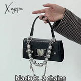 Xajzpa - Pu Leather Women Small Square Shoulder Bags Cool Girls Female Clutch Purse And Handbags