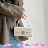 Xajzpa - Pu Leather Women Small Square Shoulder Bags Cool Girls Female Clutch Purse And Handbags