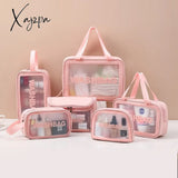 Xajzpa - Pu Women Travel Storage Bag Cosmetic Makeup Organizer Bags Waterproof Washbag Transparent