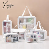 Xajzpa - Pu Women Travel Storage Bag Cosmetic Makeup Organizer Bags Waterproof Washbag Transparent