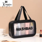 Xajzpa - Pu Women Travel Storage Bag Cosmetic Makeup Organizer Bags Waterproof Washbag Transparent