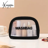 Xajzpa - Pu Women Travel Storage Bag Cosmetic Makeup Organizer Bags Waterproof Washbag Transparent