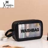 Xajzpa - Pu Women Travel Storage Bag Cosmetic Makeup Organizer Bags Waterproof Washbag Transparent