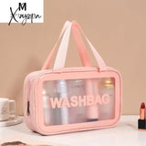 Xajzpa - Pu Women Travel Storage Bag Cosmetic Makeup Organizer Bags Waterproof Washbag Transparent