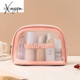 Xajzpa - Pu Women Travel Storage Bag Cosmetic Makeup Organizer Bags Waterproof Washbag Transparent