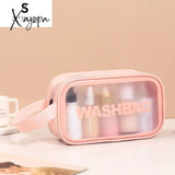 Xajzpa - Pu Women Travel Storage Bag Cosmetic Makeup Organizer Bags Waterproof Washbag Transparent