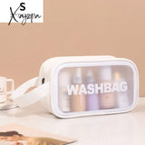 Xajzpa - Pu Women Travel Storage Bag Cosmetic Makeup Organizer Bags Waterproof Washbag Transparent