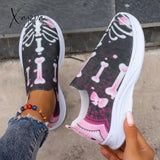 Xajzpa - Purple Casual Patchwork Printing Round Comfortable Out Door Shoes Shoes Sneakers