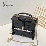 Xajzpa - Purses And Handbags Luxury Designer Crossbody Shoulder Bag For Women Piano Shape Top