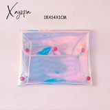 Xajzpa - Pvc Transparent Cosmetic Bag Women Makeup Storage Clear Organizer Wash Travel Portable