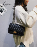 Xajzpa - Quilted Turn Lock Flap Shoulder Bag