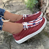 Xajzpa - Red Casual Patchwork Printing Round Comfortable Shoes Shoes Sneakers