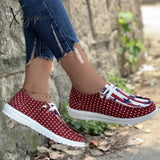 Xajzpa - Red Casual Patchwork Printing Round Comfortable Shoes Shoes Sneakers