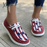 Xajzpa - Red Casual Patchwork Printing Round Comfortable Shoes Shoes Sneakers