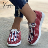 Xajzpa - Red Casual Patchwork Printing Round Comfortable Shoes Shoes Sneakers