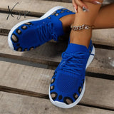 Xajzpa - Red Casual Sportswear Daily Patchwork Frenulum Round Comfortable Shoes Shoes Sneakers