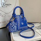 Xajzpa - Retro Pu Leather Women’s Shell Bag Summer Cashew Flower Ladies Shoulder Crossbody Female