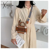 Xajzpa - Retro Radio Box Style Pu Leather Ladies Handbag Shoulder Bag Chain Purse Women’s