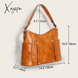 Xajzpa - Retro Stylish Women Shoulder Handbagas Oil Wax Pu Leather Messenger Purses Travel Bags