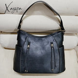 Xajzpa - Retro Stylish Women Shoulder Handbagas Oil Wax Pu Leather Messenger Purses Travel Bags