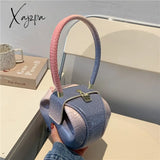 Xajzpa - sac a main Luxury Designer Handbag Women Small Round Design Leather Hand Bag For Women Fashion Bowling Bag Purse Clutches