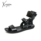 Xajzpa - Sandals Men Shoes Pu Solid Color Fashion Casual Street Beach Personality Refreshing Simple