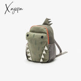 Xajzpa - School Bag Boys And Girls Of New Cute Three-Dimensional Green Small Crocodile Backpack