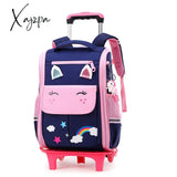 Xajzpa - School Bag Student High Capacity Rolling Backpacks Kids Trolley Wheeled Children Backpack