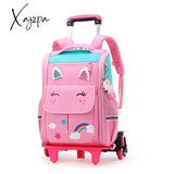 Xajzpa - School Bag Student High Capacity Rolling Backpacks Kids Trolley Wheeled Children Backpack