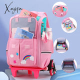 Xajzpa - School Bag Student High Capacity Rolling Backpacks Kids Trolley Wheeled Children Backpack