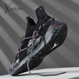 Xajzpa Shoes Men Sneakers Male Casual Mens Tenis Luxury Shoes Trainer Race Breathable Fashion