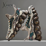 Xajzpa - Shoes Men Sneakers Male Casual Mens Tenis Luxury Shoes Trainer Race Breathable Fashion