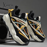 Xajzpa - Shoes Men Sneakers Male Mens Casual Shoes Tenis Luxury Trainer Race Lace-Free Fashion