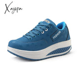 Xajzpa - Shoes Woman Pu Leather Breathable Sneakers Women Shoes Waterproof Wedges Platform