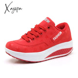 Xajzpa - Shoes Woman Pu Leather Breathable Sneakers Women Shoes Waterproof Wedges Platform