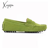 Xajzpa - Shoes Women 100% Genuine Leather Flat Casual Loafers Slip On Women’s Flats Moccasins