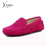 Xajzpa - Shoes Women 100% Genuine Leather Flat Casual Loafers Slip On Women’s Flats Moccasins