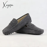 Xajzpa - Shoes Women 100% Genuine Leather Flat Casual Loafers Slip On Women’s Flats Moccasins