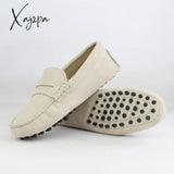 Xajzpa - Shoes Women 100% Genuine Leather Flat Casual Loafers Slip On Women’s Flats Moccasins