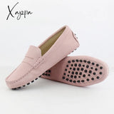 Xajzpa - Shoes Women 100% Genuine Leather Flat Casual Loafers Slip On Women’s Flats Moccasins