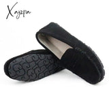 Xajzpa - Shoes Women 100% Genuine Leather Flat Casual Loafers Slip On Women’s Flats Moccasins