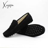 Xajzpa - Shoes Women 100% Genuine Leather Flat Casual Loafers Slip On Women’s Flats Moccasins