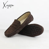 Xajzpa - Shoes Women 100% Genuine Leather Flat Casual Loafers Slip On Women’s Flats Moccasins