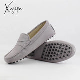 Xajzpa - Shoes Women 100% Genuine Leather Flat Casual Loafers Slip On Women’s Flats Moccasins