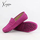 Xajzpa - Shoes Women 100% Genuine Leather Flat Casual Loafers Slip On Women’s Flats Moccasins