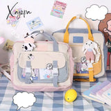 Xajzpa - Shoulder Bag Portable Messenger Backpack Japanese Harajuku Large Capacity Dual-Purpose