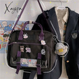 Xajzpa - Shoulder Bag Portable Messenger Backpack Japanese Harajuku Large Capacity Dual-Purpose