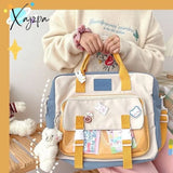 Xajzpa - Shoulder Bag Portable Messenger Backpack Japanese Harajuku Large Capacity Dual-Purpose