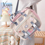 Xajzpa - Shoulder Bag Portable Messenger Backpack Japanese Harajuku Large Capacity Dual-Purpose